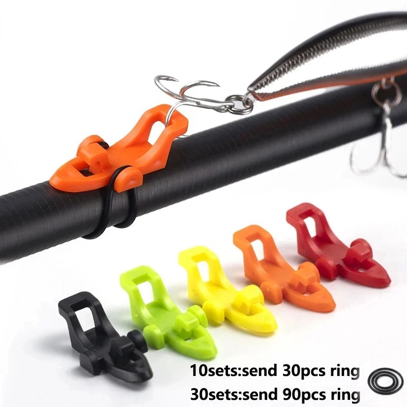 Furniture Hardware Jig - 10～20セット 釣り竿用フックキーパー ルアーベイトホルダー ルアーアクセサリー ジグフック 安全保持ホルダー