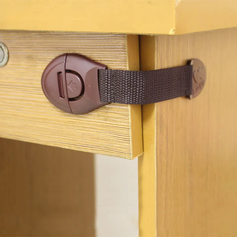 5 ピース/ロットブラウンキャビネット安全ロックベビー家具ド - Furniture Hardware Manufacturer のレビューと価格