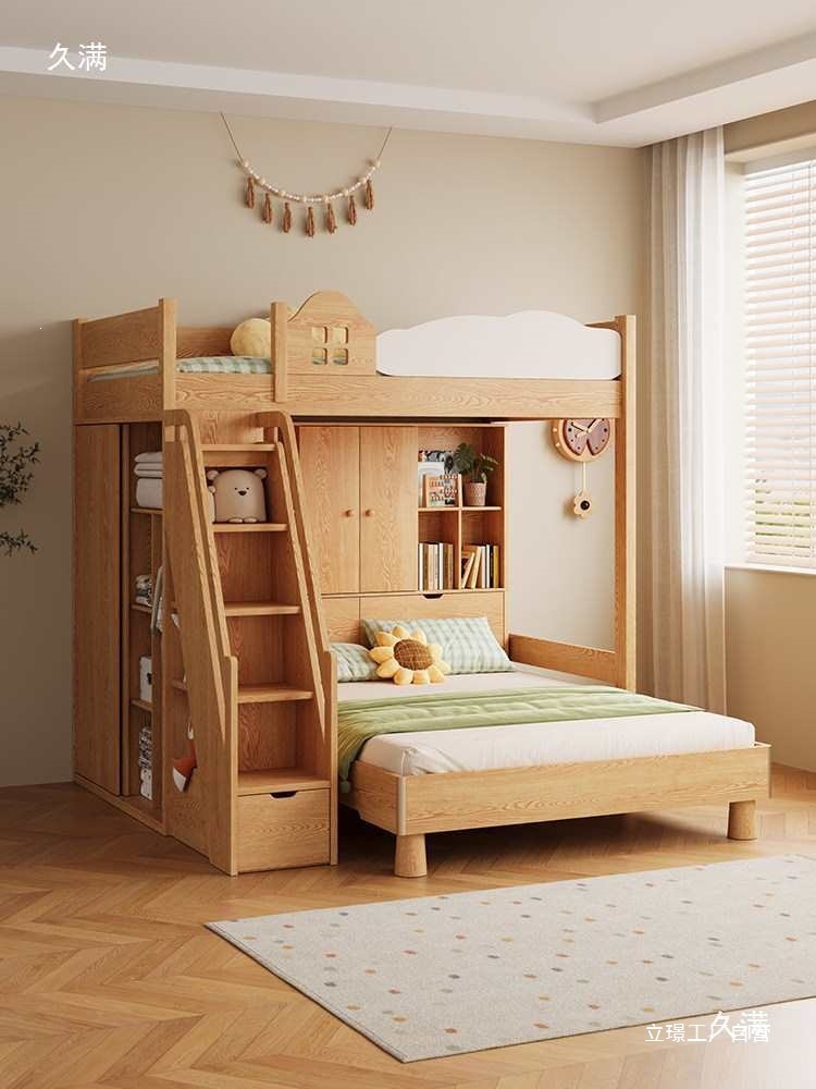 段違いの無垢材製上下ベッド、小さなアパート向け多機能組み合わ - Furniture Hardware Lowes のレビューと価格