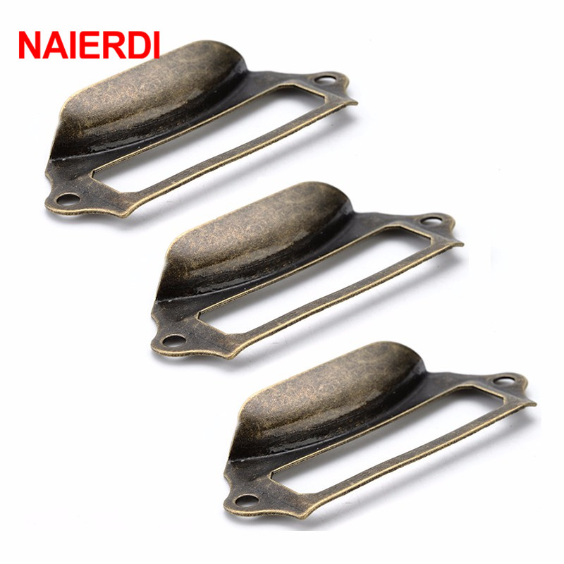 Naierdi-5個アンティーク真鍮金属ラベルプルフレームハ - Furniture Hardware Names のレビューと価格