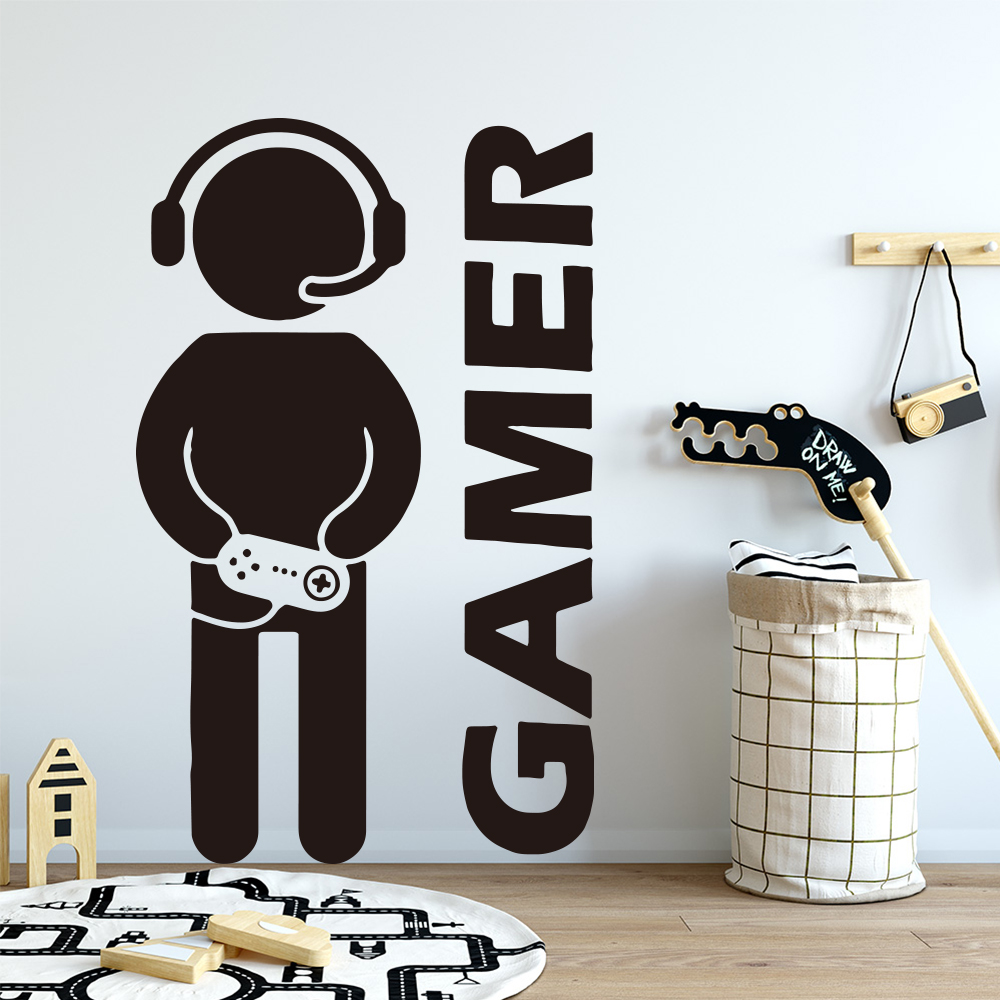 1pc ゲーマー壁アートデカールキッズルームの装飾ゲームハン - Furniture Hardware Manufacturer のレビューと価格
