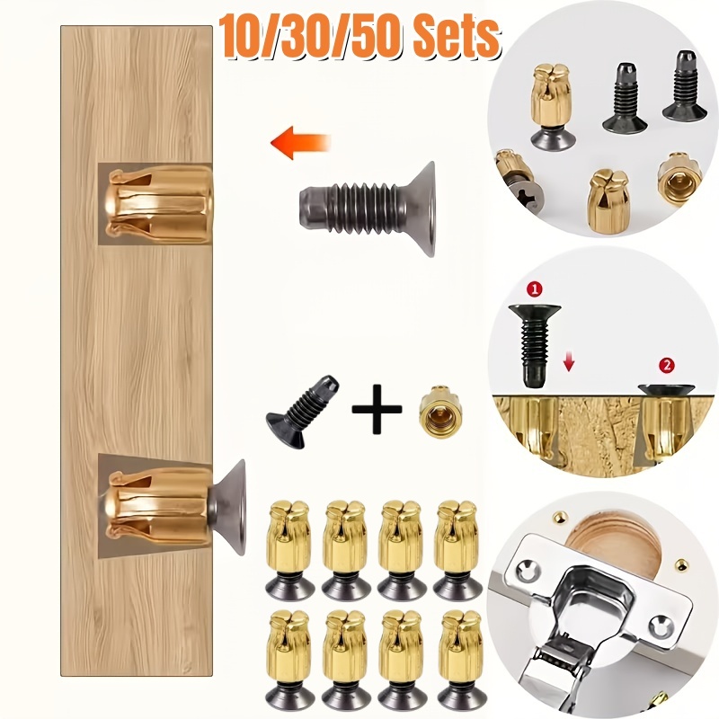 10/30/50セット再利用可能なヒンジ修理インサートキット - Cabinet Hinge Overlay のレビューと価格